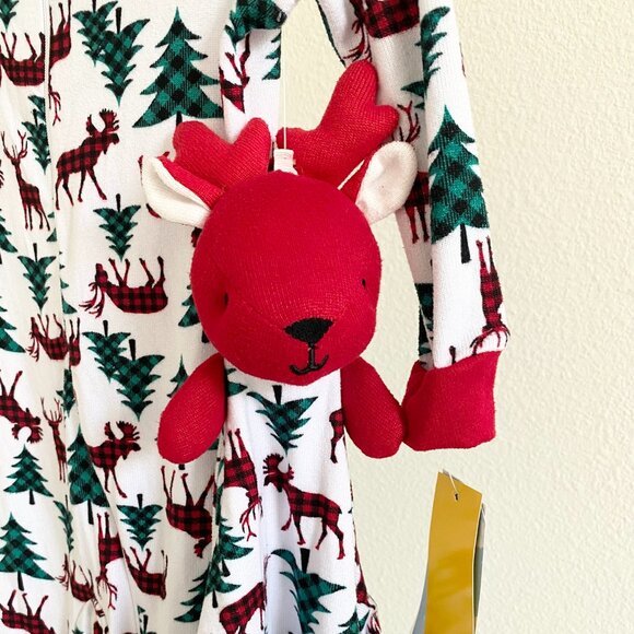 Max and Olivia Baby Boys Footed Sleeper Pajamas & Matching Blankie Set Size 18M - Picture 4 of 6